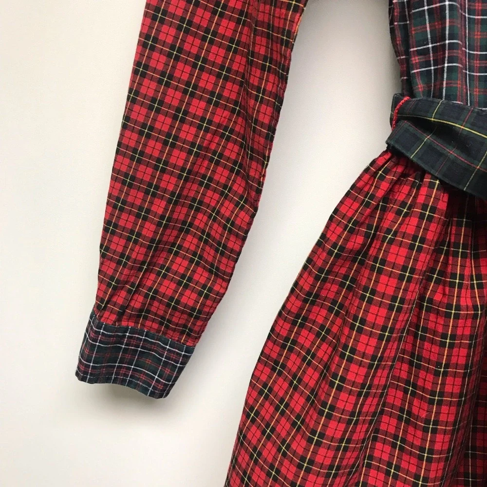 Polo Ralph Lauren Plaid Cotton Long Sleeve Girls Shirt Dress 6X